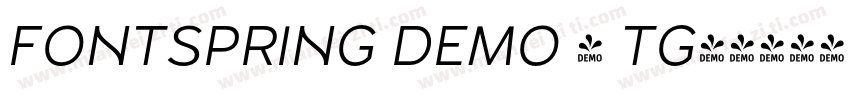 FONTSPRING DEMO - TG字体转换